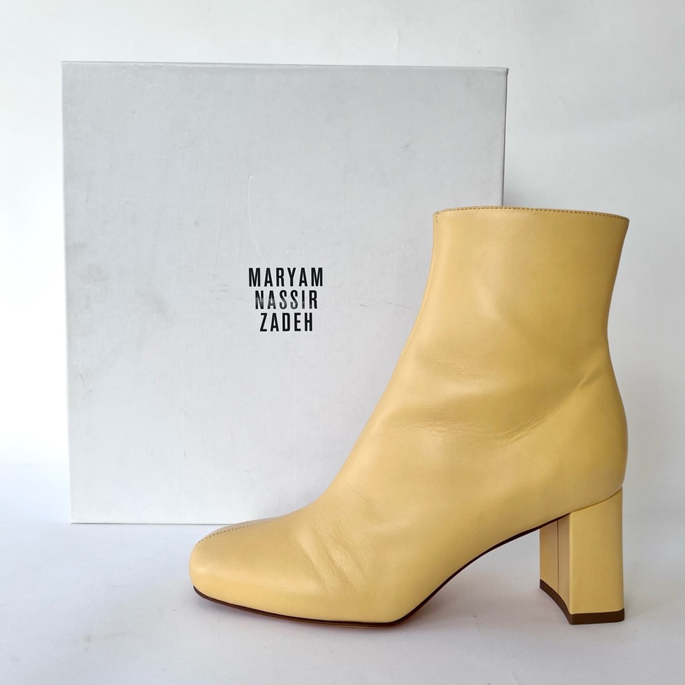 New Maryam Nassir Zadeh yellow ankle boots size 38